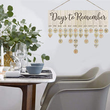 Last inn bildet i Galleri-visningsprogrammet, Wooden Anniversary Birthday Calendar Board