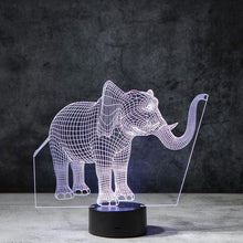 Last inn bildet i Galleri-visningsprogrammet, Elefant 3D Illusjonslampe