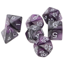 Last inn bildet i Galleri-visningsprogrammet, To-farges blanding av multisidig terningssett