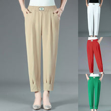 Last inn bildet i Galleri-visningsprogrammet, Uformelle bukser med stretchy midje i pluss størrelse for kvinner