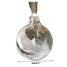 Last inn bildet i Galleri-visningsprogrammet, Christmas Feather Ball Ornamenter