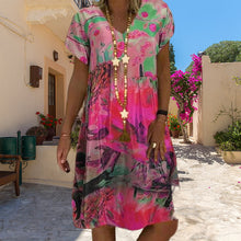 Last inn bildet i Galleri-visningsprogrammet, Kjole med vintage trykt