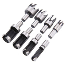 Last inn bildet i Galleri-visningsprogrammet, 8 stk karbon stål plugg kutter drill bit sett (1 / 4 '' , 3 / 8 '' , 1 / 2 '' , 5 / 8 '')