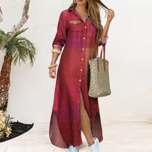 Last inn bildet i Galleri-visningsprogrammet, Rutete lang kjole