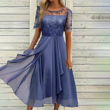 Last inn bildet i Galleri-visningsprogrammet, Blonder hul ensfarget lang kjole