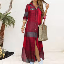 Last inn bildet i Galleri-visningsprogrammet, Rutete lang kjole