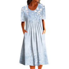 Last inn bildet i Galleri-visningsprogrammet, Floral Uformell kjole med rund hals