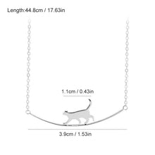 Last inn bildet i Galleri-visningsprogrammet, Søt Walking Cat Clavicle Chain Halskjede