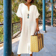 Last inn bildet i Galleri-visningsprogrammet, Ensfarget uformelt kjole med løs passform