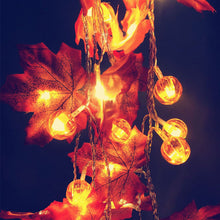 Last inn bildet i Galleri-visningsprogrammet, LED gresskar lønneblad dekorasjonslys