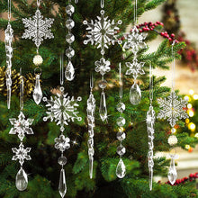 Last inn bildet i Galleri-visningsprogrammet, Krystall Christmas Snowflake Ornamenter
