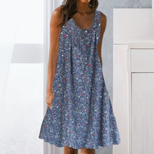 Last inn bildet i Galleri-visningsprogrammet, Tank-kjole med blomster-trykk