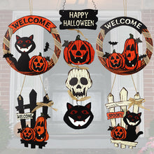 Last inn bildet i Galleri-visningsprogrammet, Halloween Wooden Welcome Hanging Sign