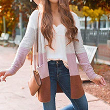 Last inn bildet i Galleri-visningsprogrammet, Lang cardigan med fargeblokk design