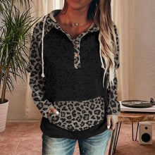 Last inn bildet i Galleri-visningsprogrammet, Hettegenser med leopard-mønster for kvinner