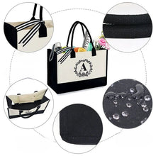 Last inn bildet i Galleri-visningsprogrammet, Letter Lerretsveske Dame Hit Farge Enkel Skulder Shopping Tote Håndveske