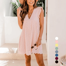 Last inn bildet i Galleri-visningsprogrammet, Kjole med hull og V-hals for kvinner