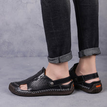 Last inn bildet i Galleri-visningsprogrammet, Nye klassiske romerske sandaler i lær