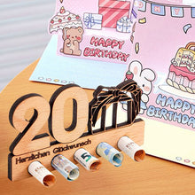 Last inn bildet i Galleri-visningsprogrammet, Bursdagsgave pengeklemme i tre