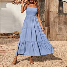 Last inn bildet i Galleri-visningsprogrammet, Sleeveless Strap Tube Top Swing Dress