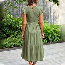 Last inn bildet i Galleri-visningsprogrammet, Ensfarget kortermet volangkjole