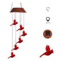 Last inn bildet i Galleri-visningsprogrammet, Red Bird Wind Chime Light