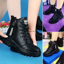 Last inn bildet i Galleri-visningsprogrammet, Høytopp for kvinner, varme Martin-støvler i skinn