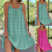 Last inn bildet i Galleri-visningsprogrammet, Kjole med trykk og skulderstropper