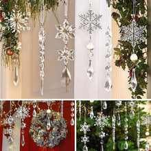 Last inn bildet i Galleri-visningsprogrammet, Krystall Christmas Snowflake Ornamenter