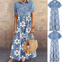 Last inn bildet i Galleri-visningsprogrammet, Trykt Kortermet Kjole