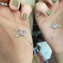 Last inn bildet i Galleri-visningsprogrammet, Amorhjerte Halskjede med bevegelige vinger