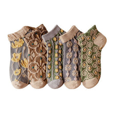 Last inn bildet i Galleri-visningsprogrammet, Pregede bomullssokker for kvinner