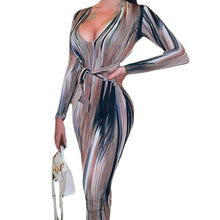 Last inn bildet i Galleri-visningsprogrammet, Sexy kjoler for kvinner 3D Stripe Printed