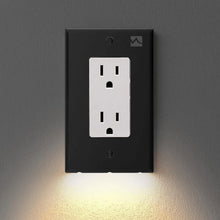 Last inn bildet i Galleri-visningsprogrammet, Outlet Wall Plate With Night Lights