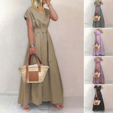 Last inn bildet i Galleri-visningsprogrammet, Ensfarget kjole med rund hals