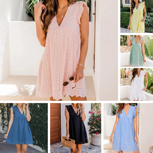 Last inn bildet i Galleri-visningsprogrammet, Kjole med blonder og lommer