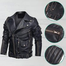 Last inn bildet i Galleri-visningsprogrammet, Vintage Skinn Jakke