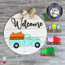 Last inn bildet i Galleri-visningsprogrammet, Utskiftbart vintage velkomstskilt