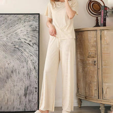 Last inn bildet i Galleri-visningsprogrammet, Komfortabel Ice Silk Kortermet T-skjorte Todelt sett
