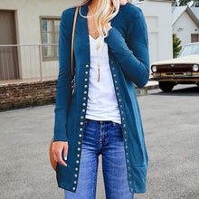 Last inn bildet i Galleri-visningsprogrammet, Solid cardigan i middels lengde
