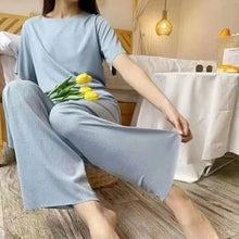 Last inn bildet i Galleri-visningsprogrammet, Komfortabel Ice Silk Kortermet T-skjorte Todelt sett
