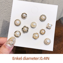 Last inn bildet i Galleri-visningsprogrammet, Perle deksel,  Brosje knapper sett (10 stk)
