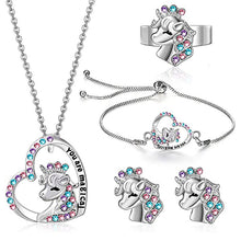 Last inn bildet i Galleri-visningsprogrammet, &quot;You Are Magical&quot; - Unicorn Princess Earrings and Necklace
