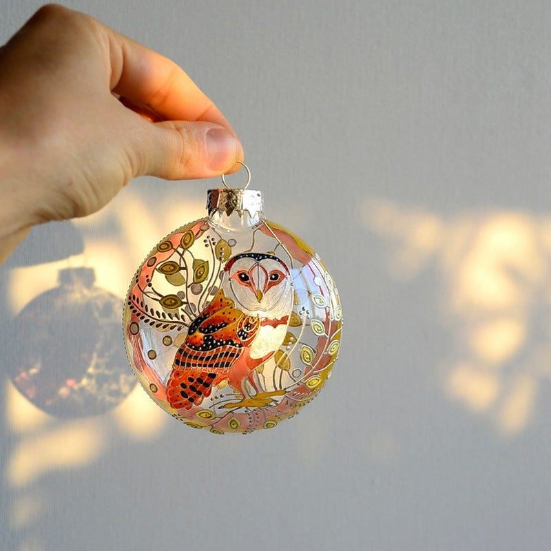 Flate Fugle-ornamenter til Juletreet
