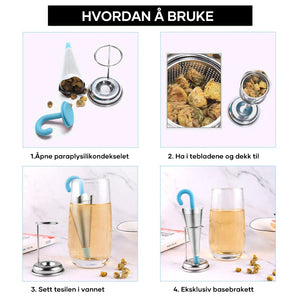 Paraply teopplukker i rustfritt stål