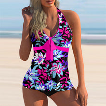 Last inn bildet i Galleri-visningsprogrammet, Halter tankini sett med blomstertrykk
