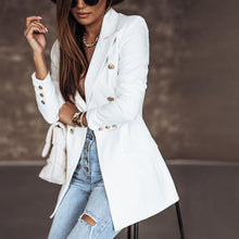 Last inn bildet i Galleri-visningsprogrammet, Ensfarget langermet blazer
