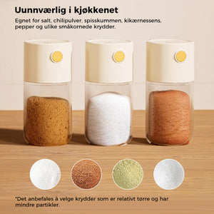 Krydderdispenser med saltbøsse