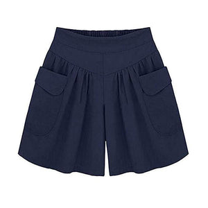Løse shorts i myk bomull med vide lommer