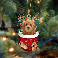 Last inn bildet i Galleri-visningsprogrammet, Christmas stocking pendant with dog
